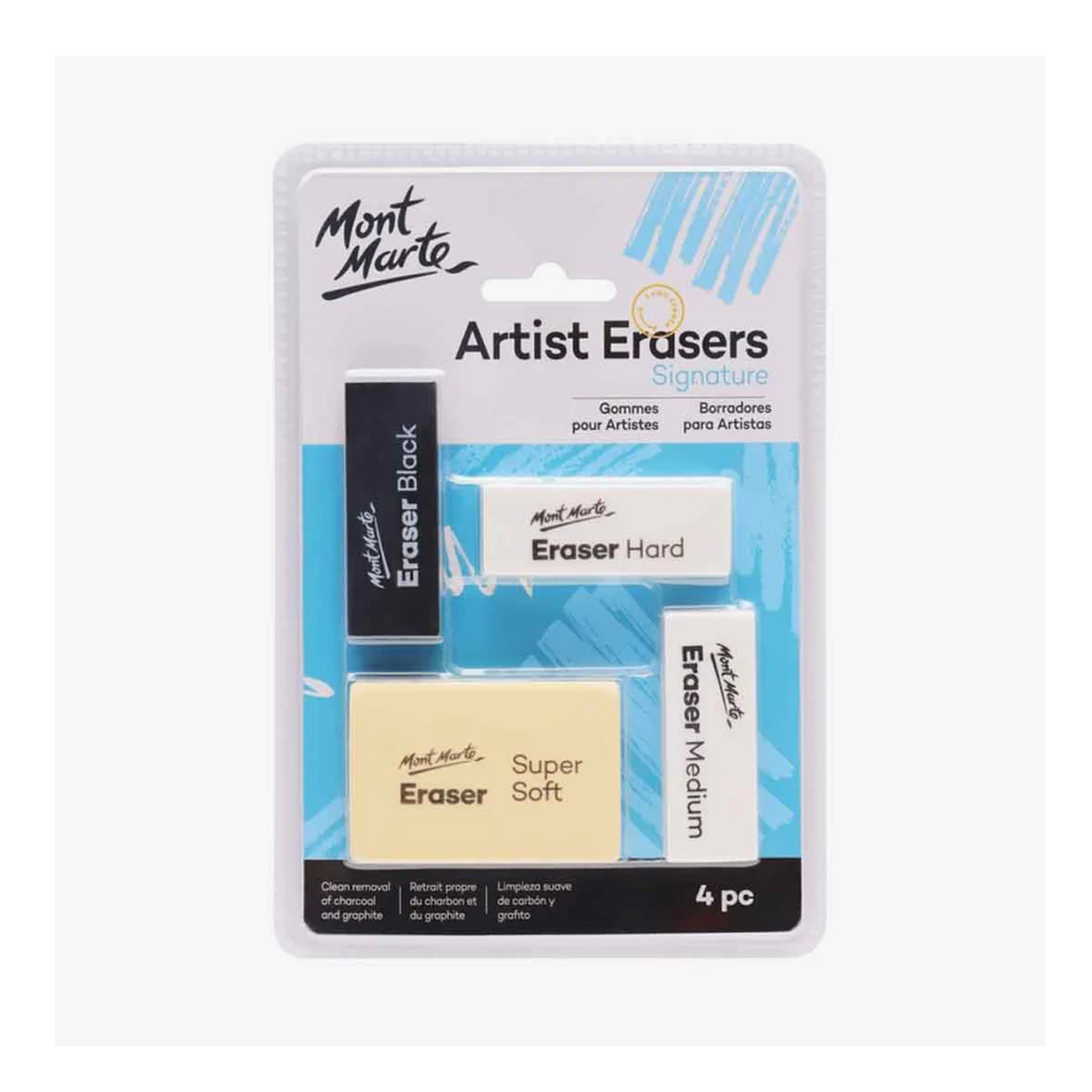Mont Marte Signature Artist Erasers Pack Of 4